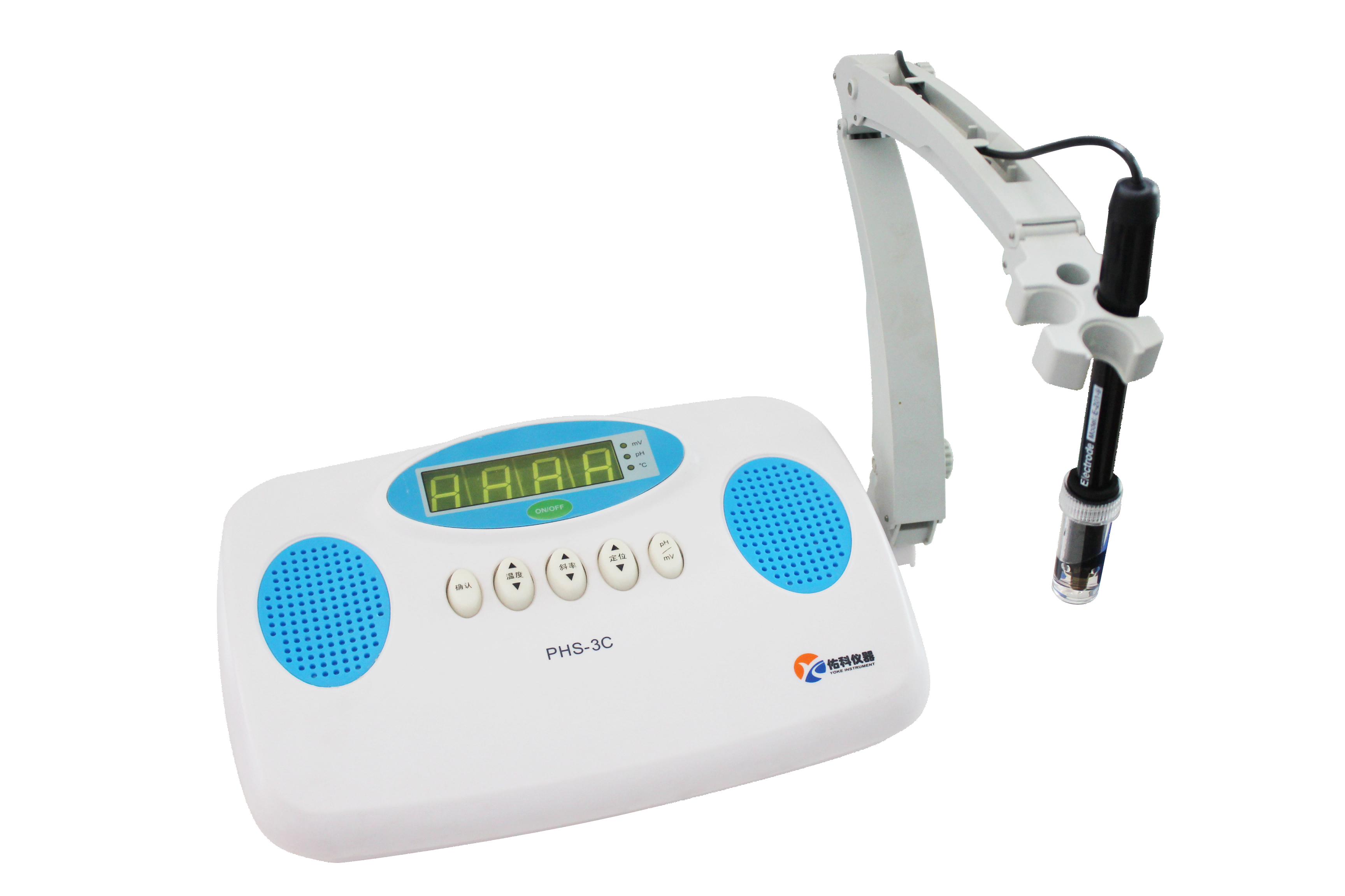 上海佑科 PHS-3C酸度計 儀器級別0.01級，手動溫度補(bǔ)償